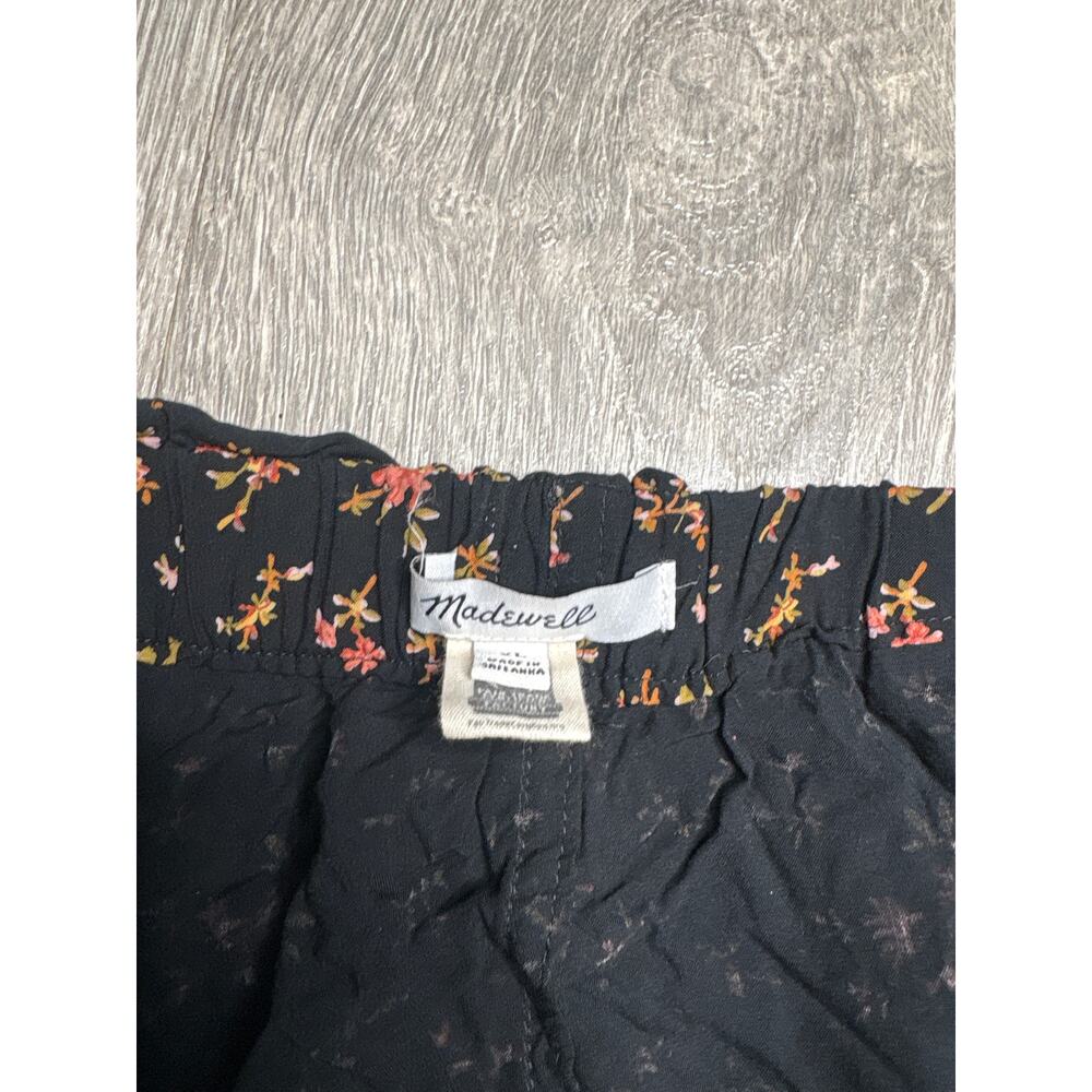Madewell Floral Paperbag Button Up Mini Skirt XL Black Cottagecore - Picture 4 of 5